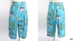 Vintage 50's Hawaiian Style Teatimer Top & Capri Pants Set Dead Stock M