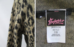 Vintage 80's 90s Fredericks Soft Leopard Bodycon Dress M