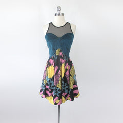 Nightmare before Christmas Sally mini skater Halloween dress  close up