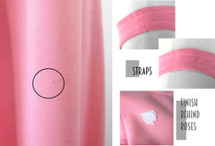 Vintage 70's Pink & White Rose Maxi Dress S