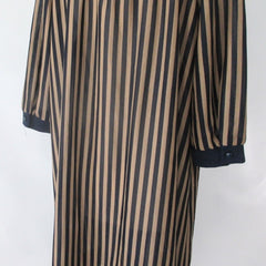 Vintage 80s Striped Pussycat Bow Tent Dress L | XL