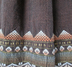 Vintage 50s South American Woven Birds Full Skirt M