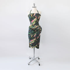 vintage 60s 50s custom cocktail evening party sarong dress full