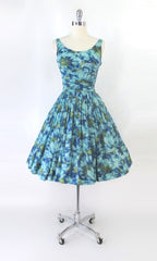 vintage 50s fit flare full skirt party dress gallery