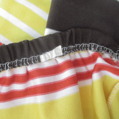 Vintage 60s 70s Orange Brown & Yellow Striped Shorts M