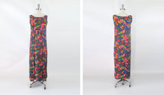 Vintage 60's Psychedelic Paisley Maxi Wrap Dress | One size