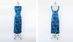 vintage 60s 50s bombshell wiggle Hawaiian dress gown pinup tiki lounge party bombshell bettys vintage full