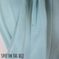 vintage 70s 40s seafoam sheer green blue gown dress Jodi T details
