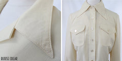 Vintage 70s Yellow Blouse & Matching Ricky Jacket M