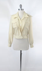 Vintage 70s Yellow Blouse & Matching Ricky Jacket M