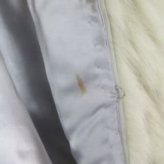 Vintage 70s 80s White Fox Fur Vest M