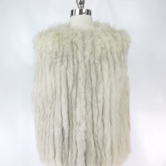 Vintage 70s 80s White Fox Fur Vest M