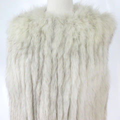 Vintage 70s 80s White Fox Fur Vest M