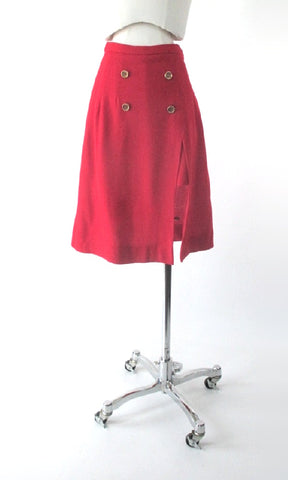 Vintage 70s Red Skirted Hot Pants Deadstock S