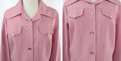 Vintage 70s Pink Cropped Trucker Jacket M
