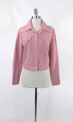 Vintage 70s Pink Cropped Trucker Jacket M