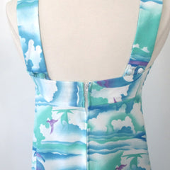 vintage 70s Pomare Hawaiian Hawaii vacation maxi summer sundress dress gown back