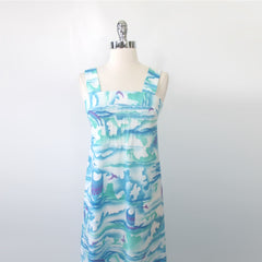 vintage 70s Pomare Hawaiian Hawaii vacation maxi summer sundress dress gown bodice