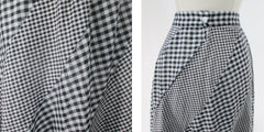 Vintage 70s Swirled Pinwheel Gingham Maxi Skirt M