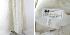 Vintage 70's Antique White Lace Bohemian Maxi Skirt • One size