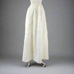 Vintage 70's Antique White Lace Bohemian Maxi Skirt • One size