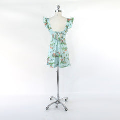 Vintage 70s Ruffled Swim Summer Top |  Micro Mini Dress XS