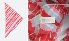 Vintage 70s' Melting Stripes Dress & Matching Head Scarf