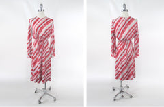 Vintage 70s' Melting Stripes Dress & Matching Head Scarf