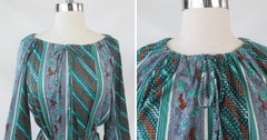 Vintage 70s Trissi Belted Tunic Top | Blouse