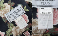 Vintage 80s Cottage Roses & Lace Tea Dress 20 Plus XXL | 2X