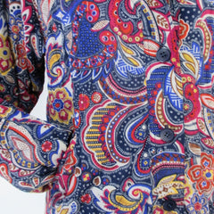 vintage 80s Lilli Ann Collection quilted paisley silk windbreaker jacket light coat large pocket