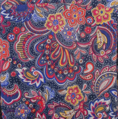 vintage 80s Lilli Ann Collection quilted paisley silk windbreaker jacket light coat large fabric swatch