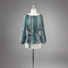 Vintage 70s Trissi Belted Tunic Top | Blouse
