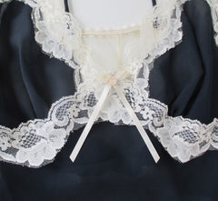 Vintage 90's Blue Lace Teddy Camiknicker M - Bombshell Bettys Vintage