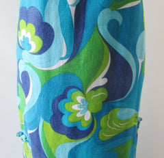 Vintage 60's Stan Hicks Full Length MOD Hawaiian Dress M - Bombshell Bettys Vintage