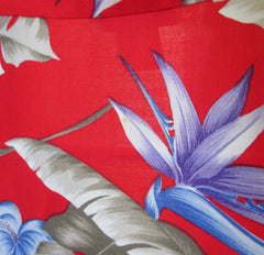 Vintage 80's Red Rayon Hawaiian Flower Top Blouse NOS M - Bombshell Bettys Vintage