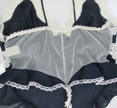 Vintage 90's Blue Lace Teddy Camiknicker M - Bombshell Bettys Vintage