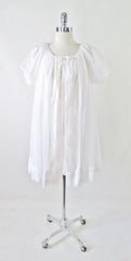 Vintage 50s White Chiffon Baby Doll Nightie Night Gown & Robe Set M - Bombshell Bettys Vintage