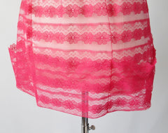 Vintage 50's / 60's Elsa Schiaparelli Red Lace Satin Trim Hostess Apron - Bombshell Bettys Vintage