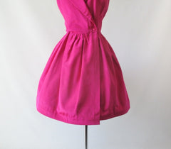 Vintage 80's Hot Pink Full Skirt Party Dress S - Bombshell Bettys Vintage