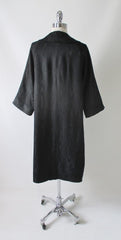 Vintage 50's Black Moiré Taffeta Evening Swing Coat Jacket M - Bombshell Bettys Vintage