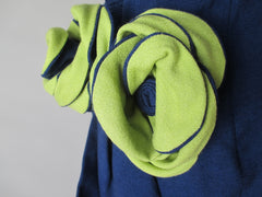 Vintage 50's Navy Blue Chartreuse Roses Strapless Sheath Dress & Wrap M - Bombshell Bettys Vintage