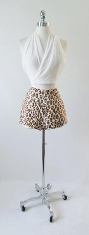 Vintage 50's 60's Leopard Print Pinup Bomshell Short Shorts