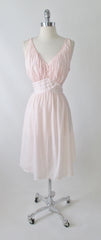 Vintage 50's Pink Full Skirt Night Gown Nighty Dress L - Bombshell Bettys Vintage