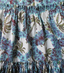 Vintage 50's Tropical Palm Hawaiian Style Full Skirt Halter Dress S - Bombshell Bettys Vintage