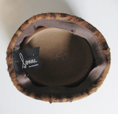 Vintage 70's 80's Structured Leopard Pillbox Hat - Bombshell Bettys Vintage