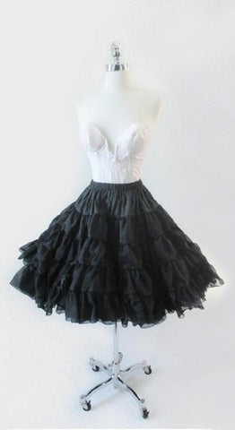 Black Organdy Full Crinoline Petticoat Sheer Slip Skirt One Size S / M / L