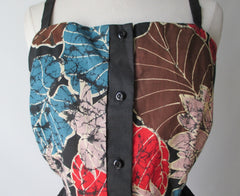 Vintage 70's Batik Print Krist Gudnason Peplum Top Blouse L - Bombshell Bettys Vintage