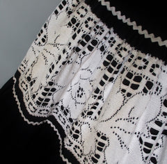 • Vintage 50's Two Smart Girls Miami Black Lace Full Skirt Patio Dress XS - Bombshell Bettys Vintage