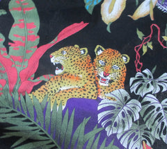 Vintage 80's Jungle Animal Print Full Skirt Day Dress L - Bombshell Bettys Vintage